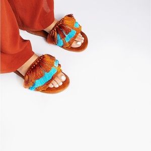 Jeffery Campbell Watercolor Tassel Sandal